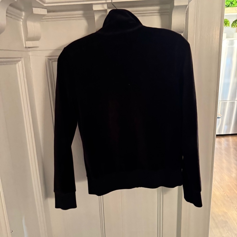 LAUREN RALPH LAUREN Black Gold Tone Hdwr Women’s Velvet Jacket Size PP Petite - Picture 2 of 10